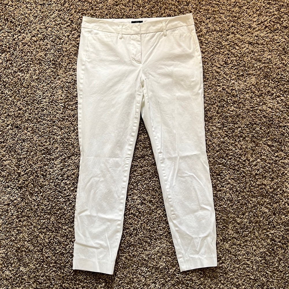 White Ankle Length Dress Pants
